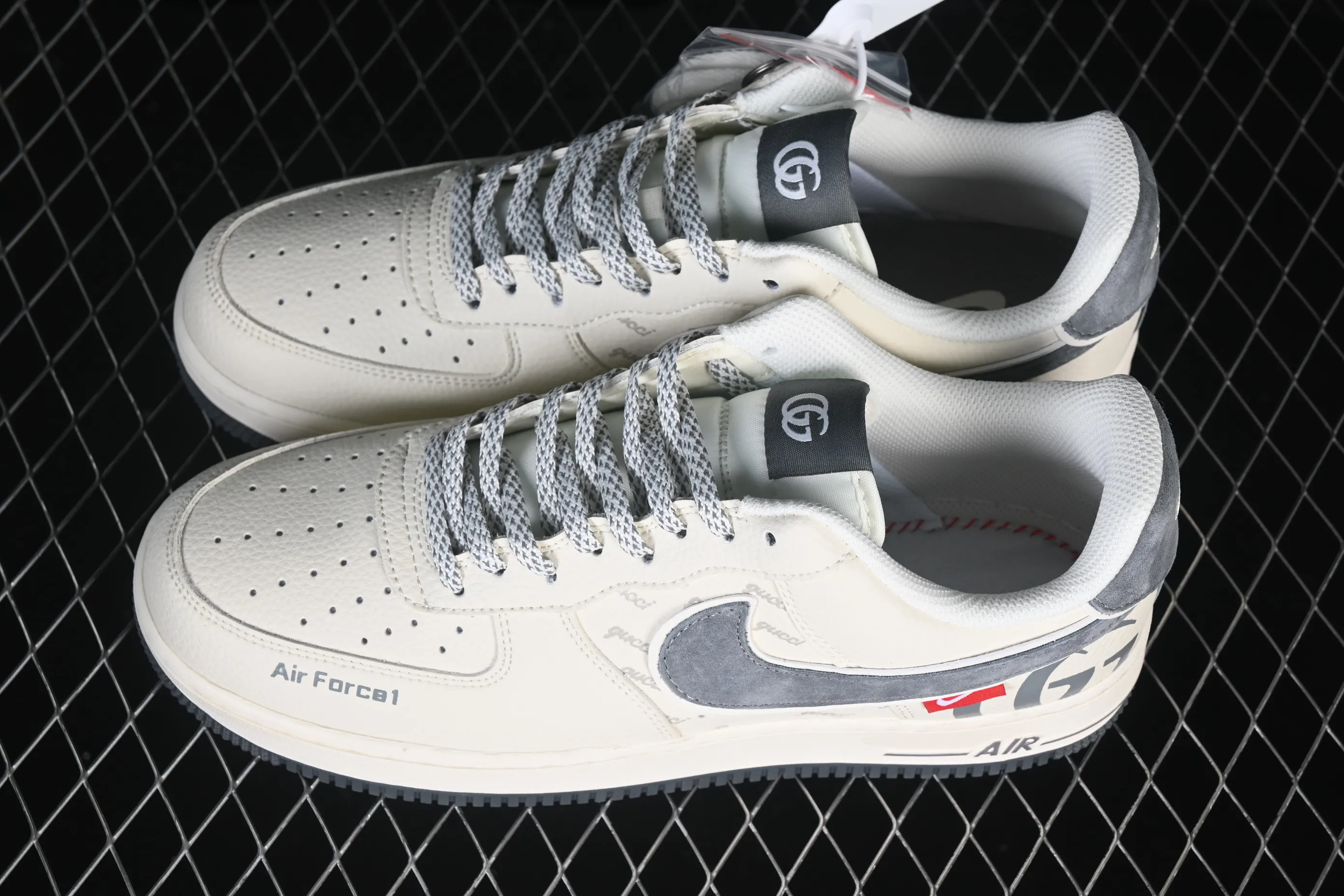 All categories Nk Air Force 1 Air Force series Nk Air Force 1 Low Air Force low-top Nike Air Force 1'07 Low Gucci joint rice gray pig leather Air Force 1 low-top casual sneakers XL1982-330